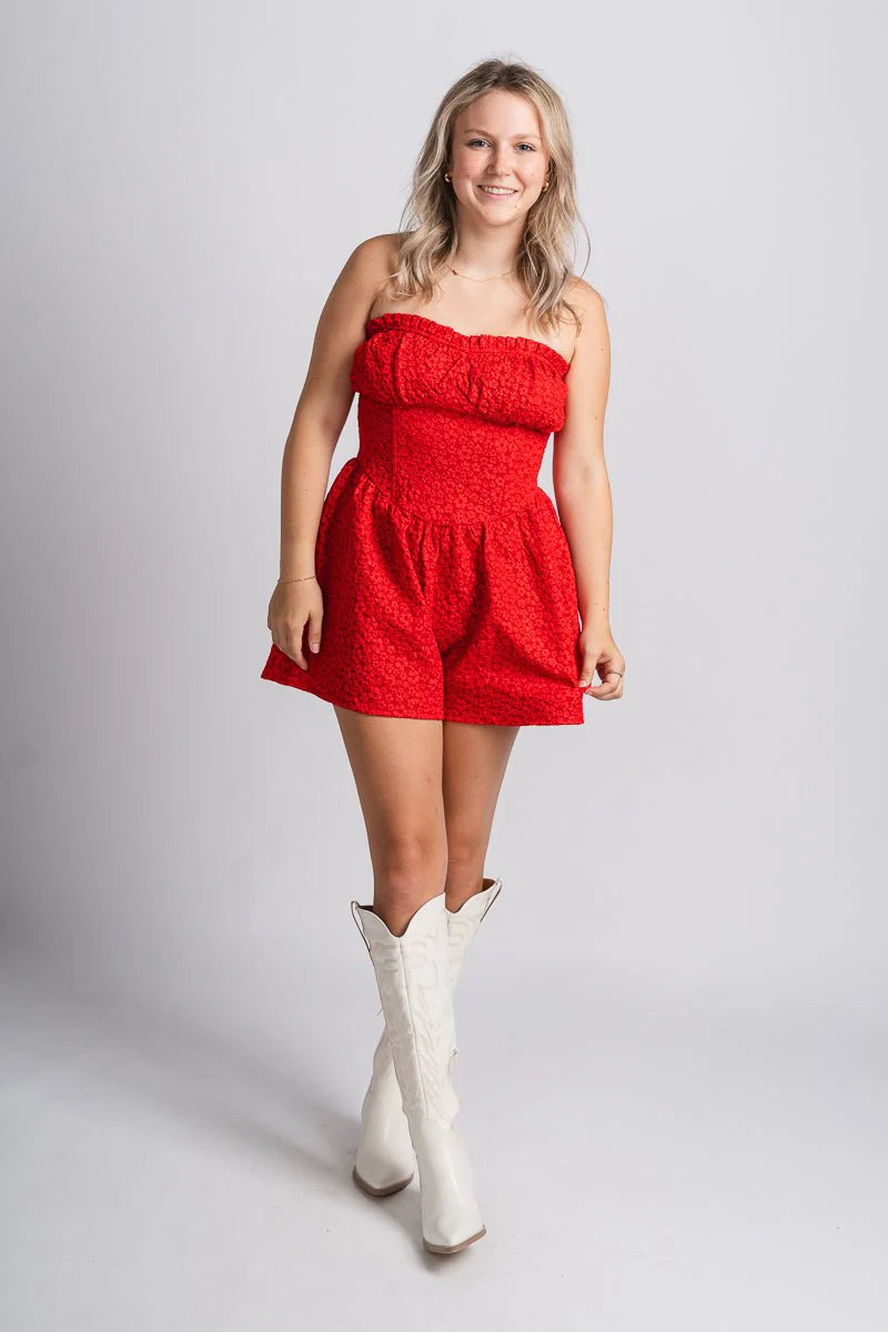 Jessi Floral Lace Romper