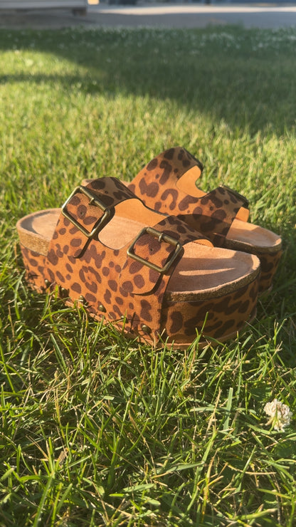 Leopard Platform Sandals