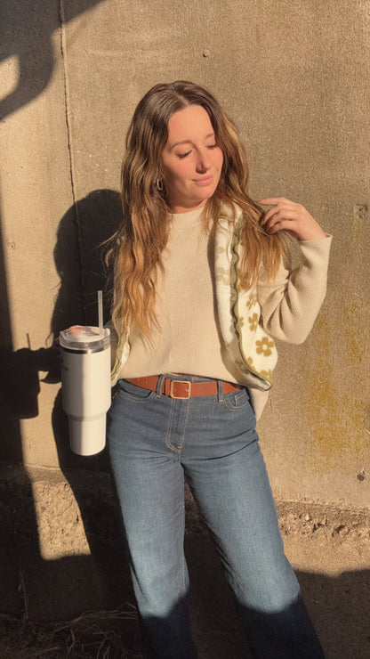 Delilah Printed Fleece Vest