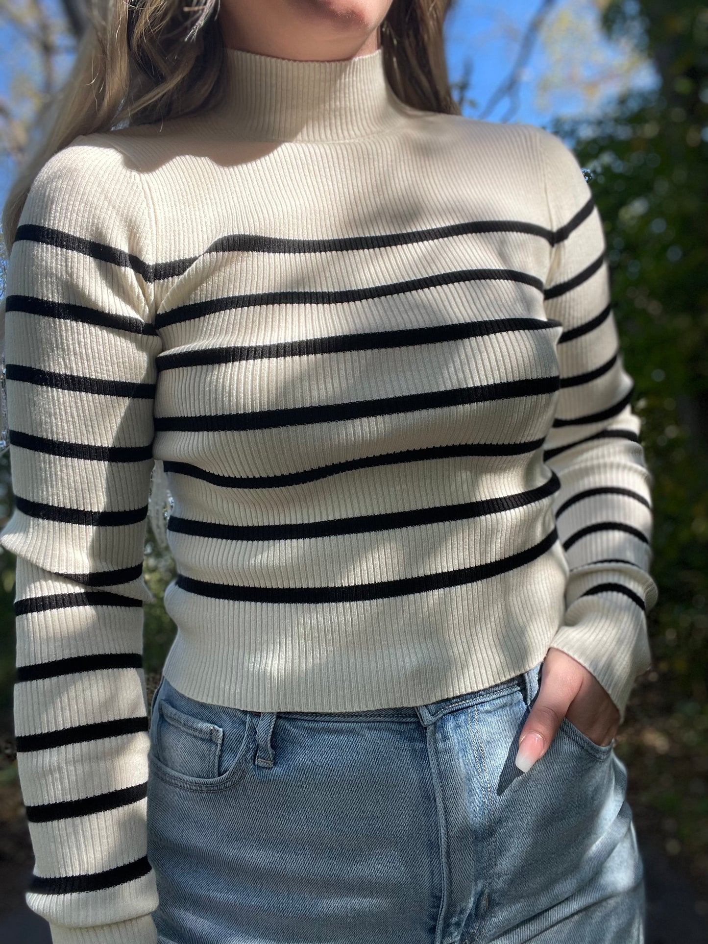 Basic Babe Ribbed Striped Top