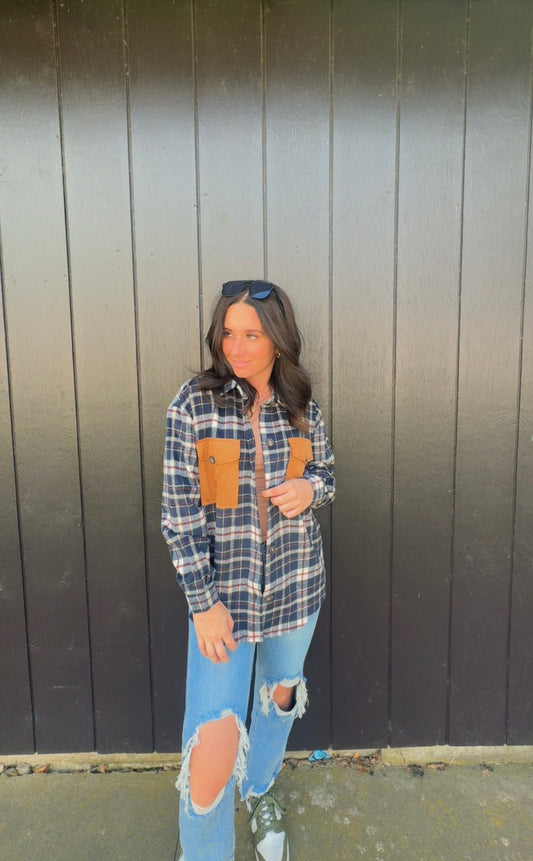 Fawn Pocket Detail Shacket