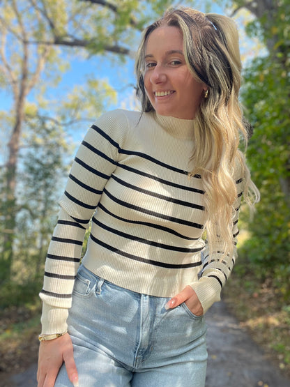 Basic Babe Ribbed Striped Top
