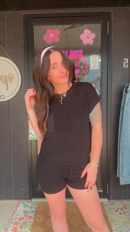 Kaia Short Sleeve Sweater & Shorts Set