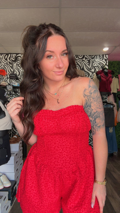 Jessi Floral Lace Romper