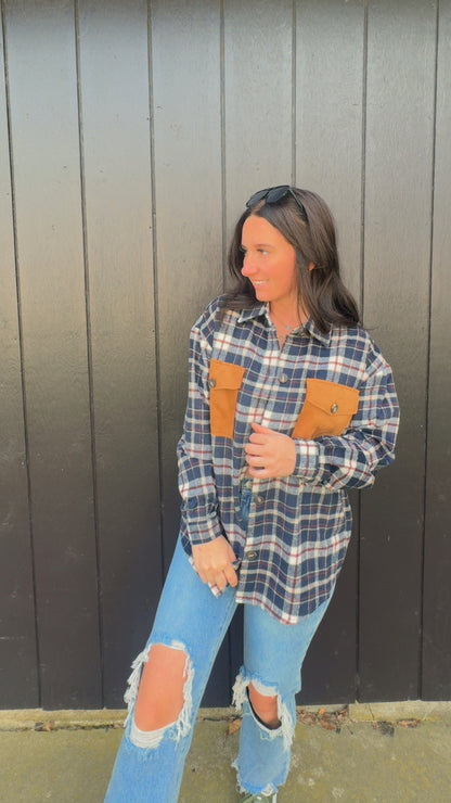 Fawn Pocket Detail Shacket