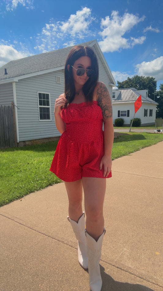 Jessi Floral Lace Romper