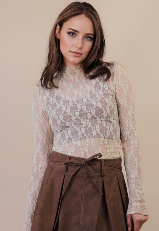 Echo Mesh Lace Long Sleeve