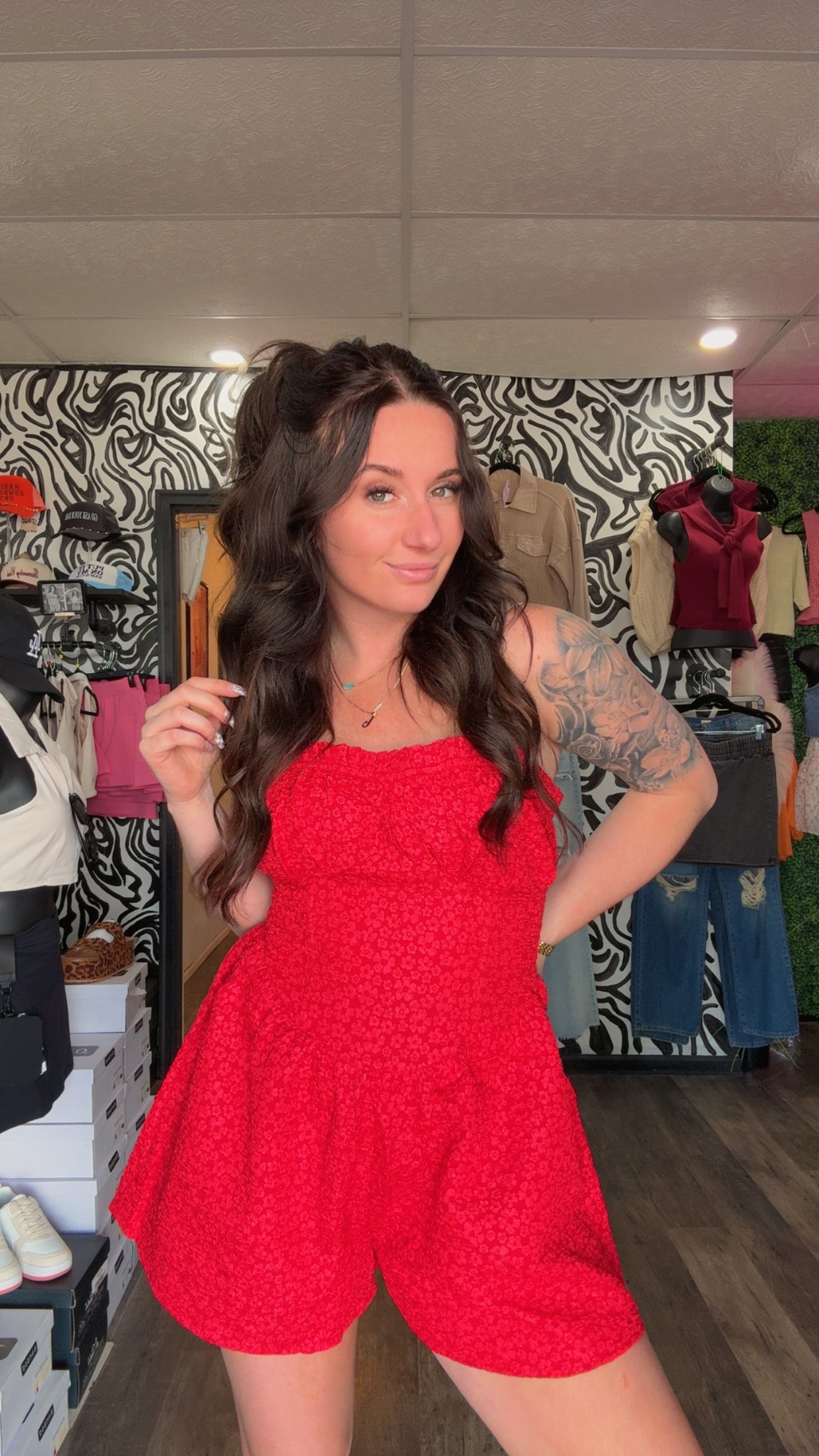 Jessi Floral Lace Romper
