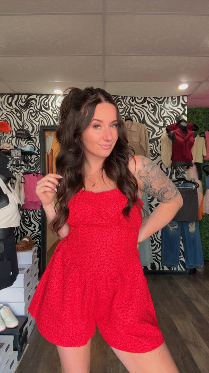 Jessi Floral Lace Romper