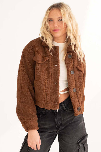 Teddy Cropped Jacket
