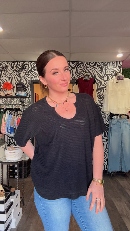 Jenny Waffle Knit Top