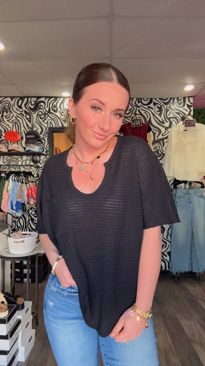 Jenny Waffle Knit Top