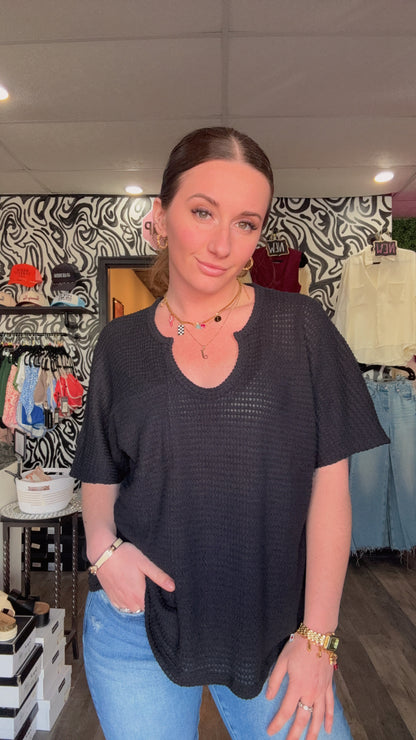 Jenny Waffle Knit Top