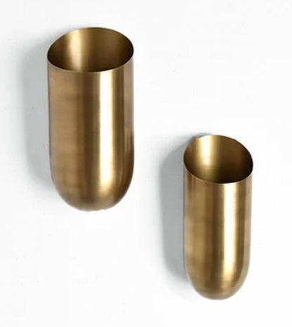 BRASS HANGING VASES