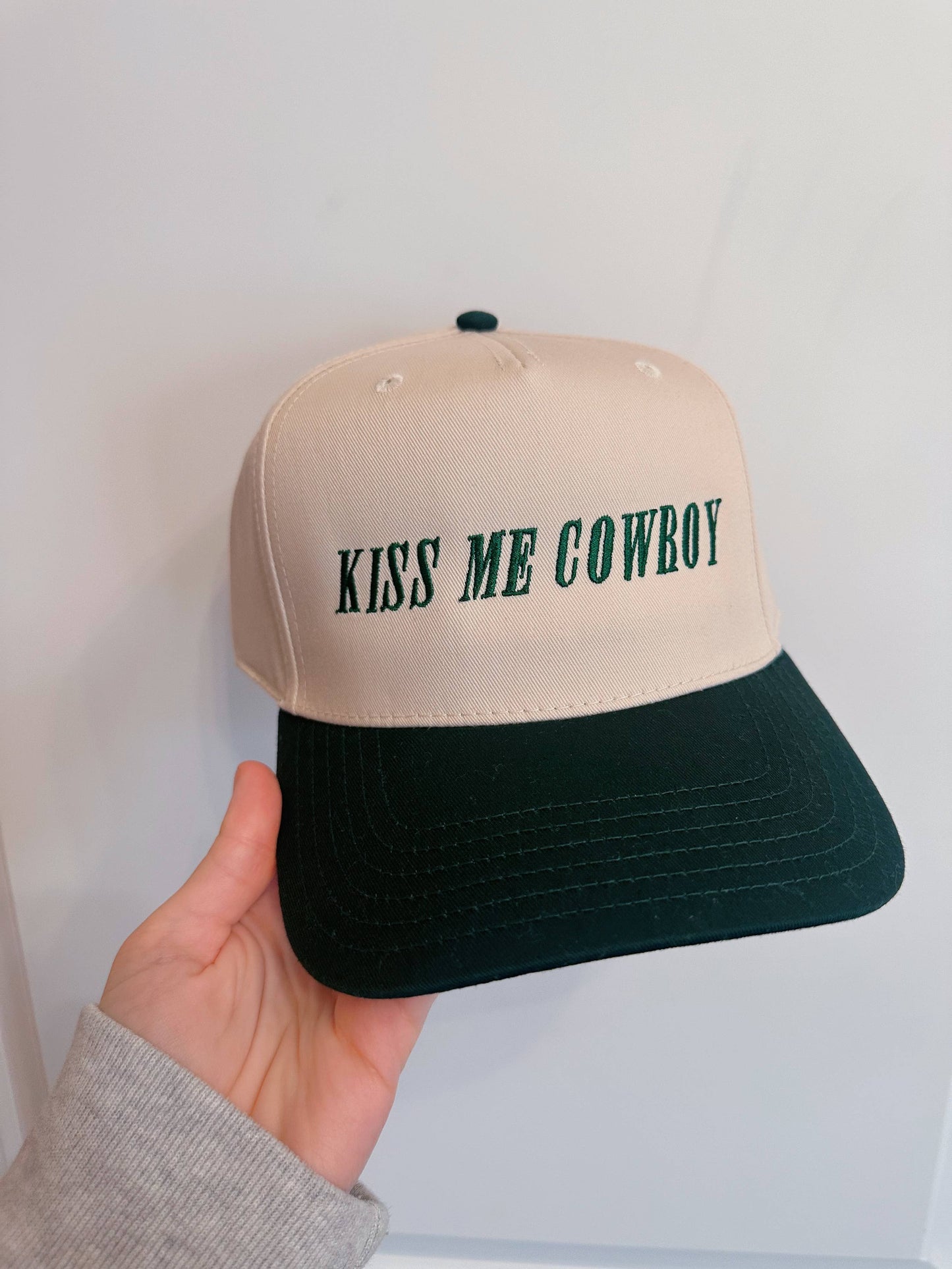 Kiss Me Cowboy Embroidery Hat
