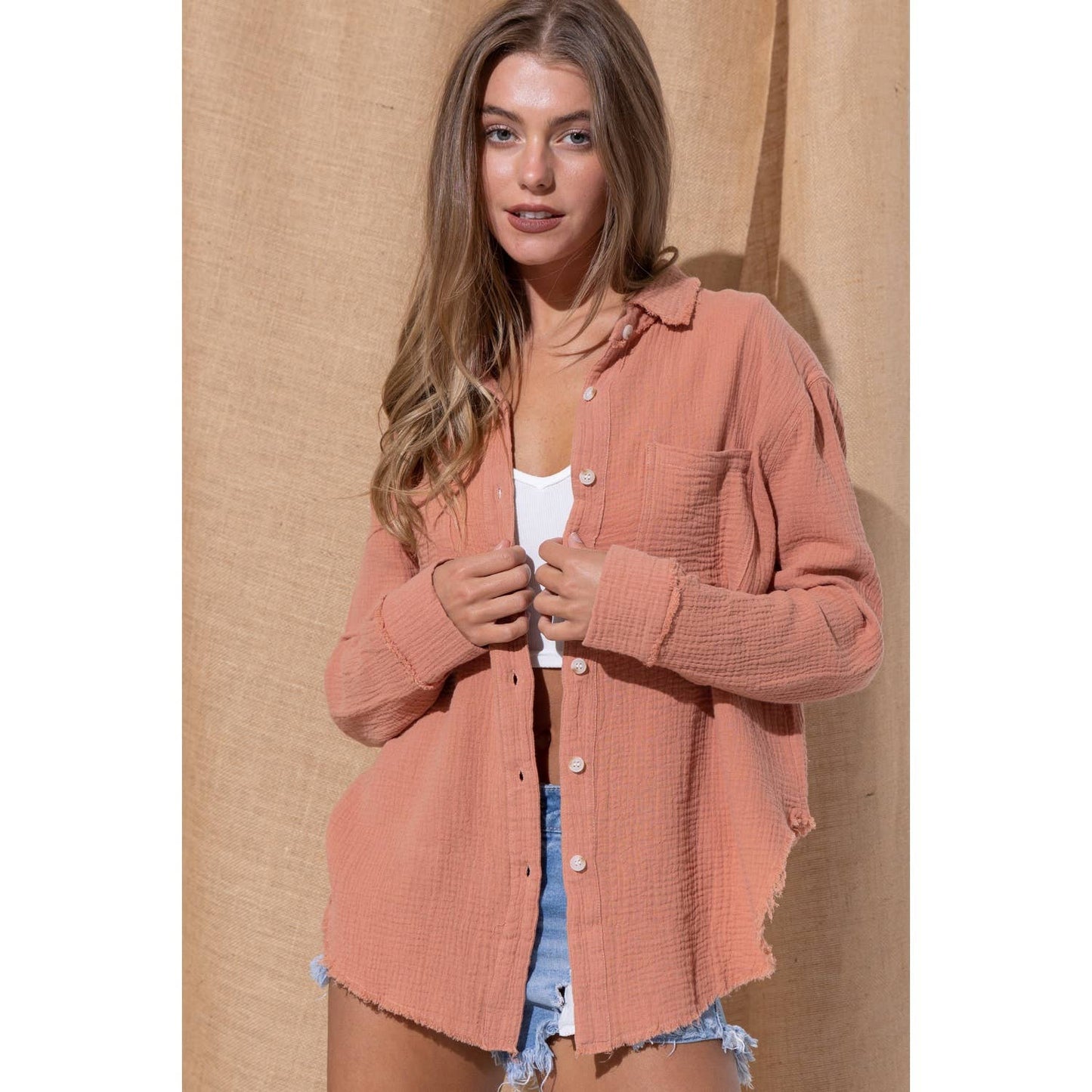 Marilynn Gauze Button Down