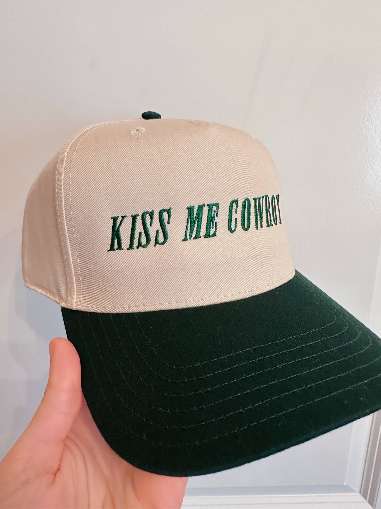 Kiss Me Cowboy Embroidery Hat