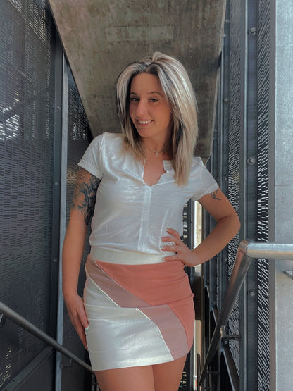 Clara Color Block Skirt