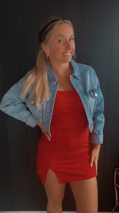 Cupid Square Neck Mini Dress