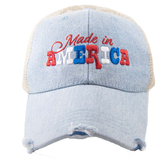 Denim Made In America Trucker Hat