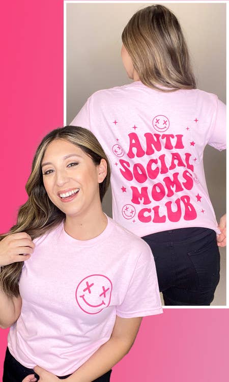 Anti-Social Moms Club T-Shirt: AS