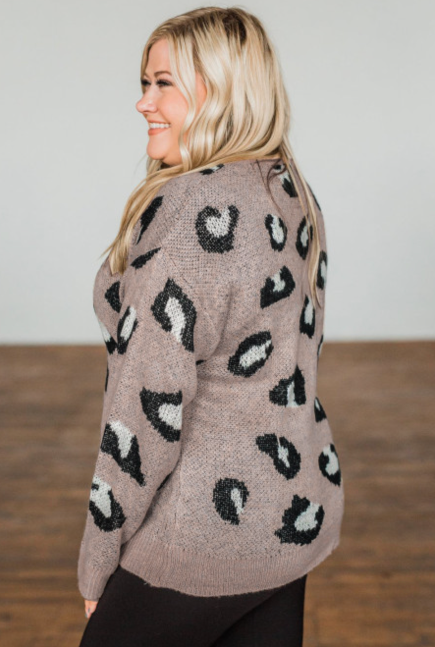 Lean On Me Leopard Sweater