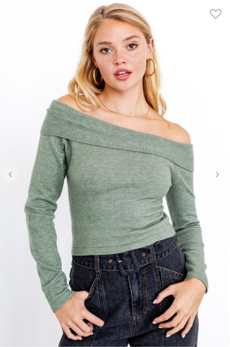 Lettie Slouchy Neck Long Sleeve Knit Top