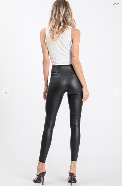 Chic Start Faux Leather Black Leggings