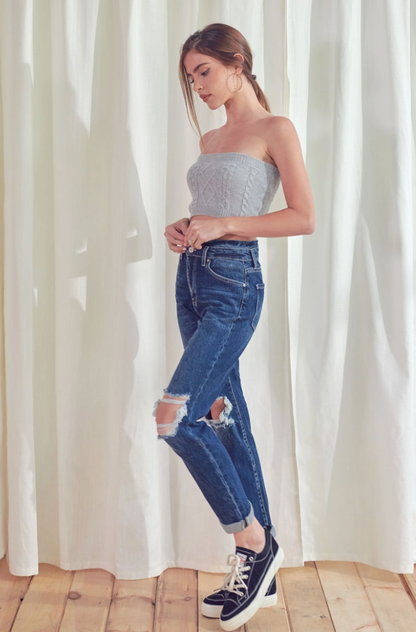 Ashley High Rise Mom Fit KanCan