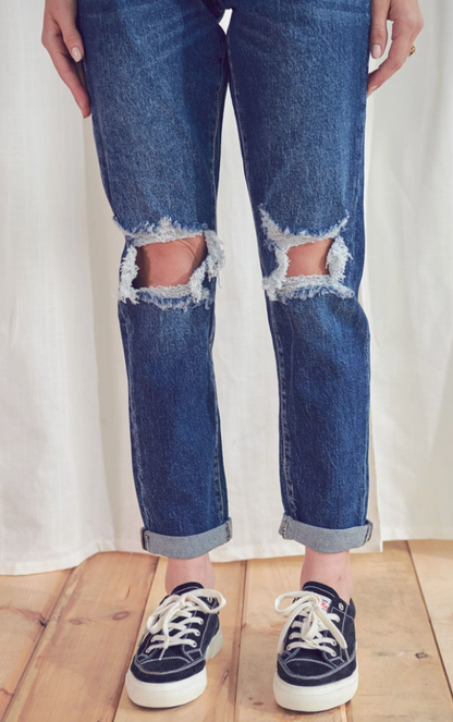 Ashley High Rise Mom Fit KanCan