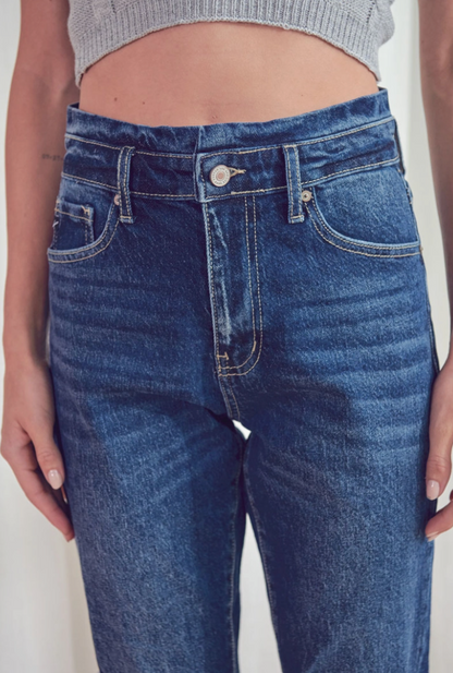 Ashley High Rise Mom Fit KanCan