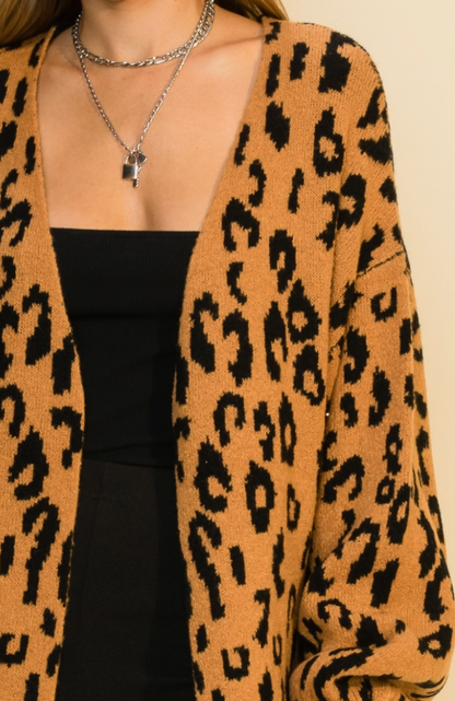 Celeste Cheetah Printed Cardigan