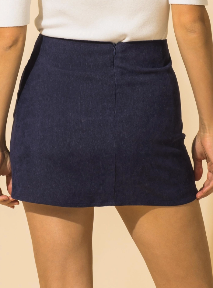 High-Class Side Slit Mini Skirt