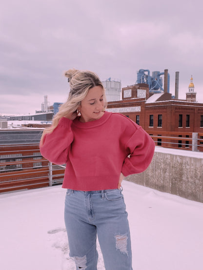 Heather Seam Detail Sweater