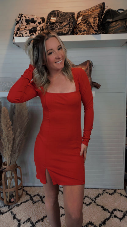 Cupid Square Neck Mini Dress