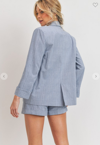 Boss Babe Plaid Printed Blazer