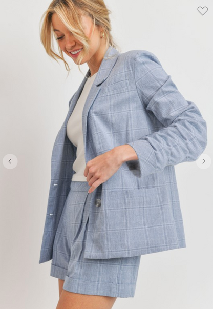 Boss Babe Plaid Printed Blazer