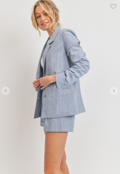 Boss Babe Plaid Printed Blazer