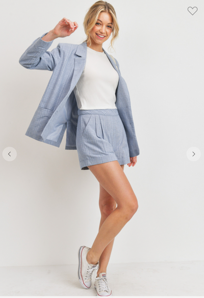 Boss Babe Plaid Printed Blazer