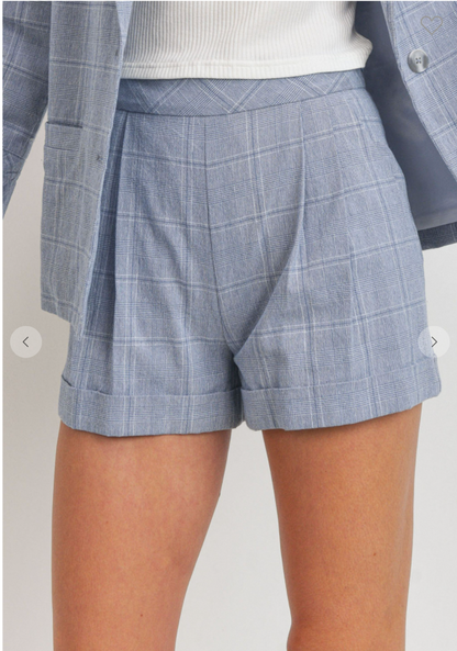 Boss Babe Plaid Printed Shorts